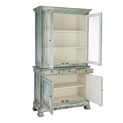 Alacena madera reciclada salón 120 x 47 x 218 cm - Imagen 2