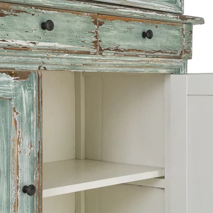 Alacena madera reciclada salón 120 x 47 x 218 cm - Imagen 6