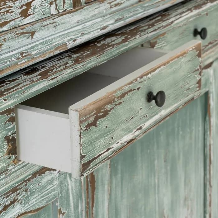 Alacena madera reciclada salón 120 x 47 x 218 cm - Imagen 8