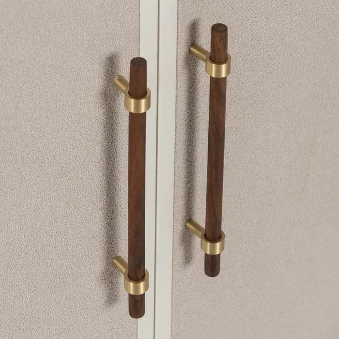 Aparador blanco-beige madera 177x40x84 cm - Imagen 4