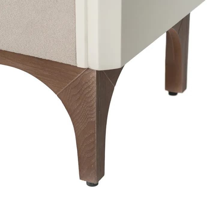 Aparador blanco-beige madera 177x40x84 cm - Imagen 6