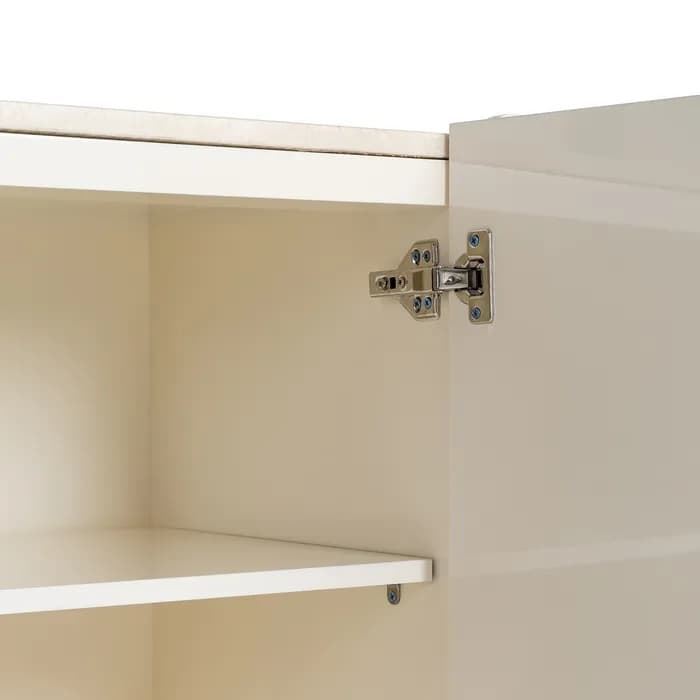 Aparador lacado crema mármol-DM salón 160 x 45 x 75 cm - Imagen 5