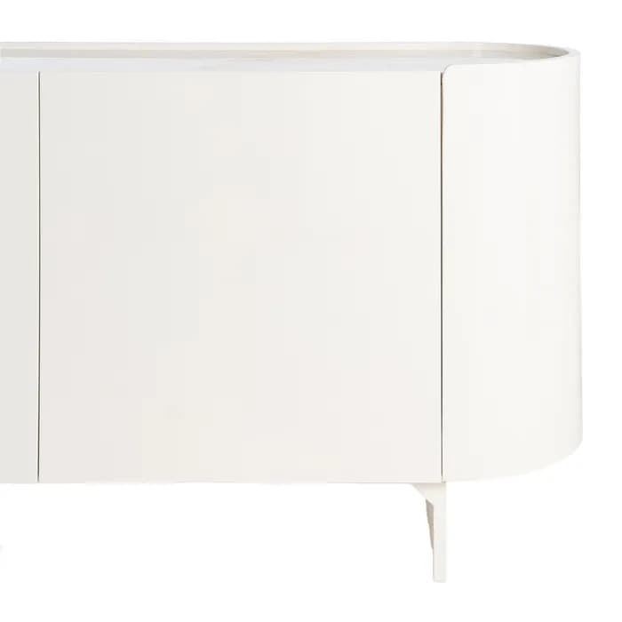 Aparador lacado crema mármol-DM salón 160 x 45 x 75 cm - Imagen 6