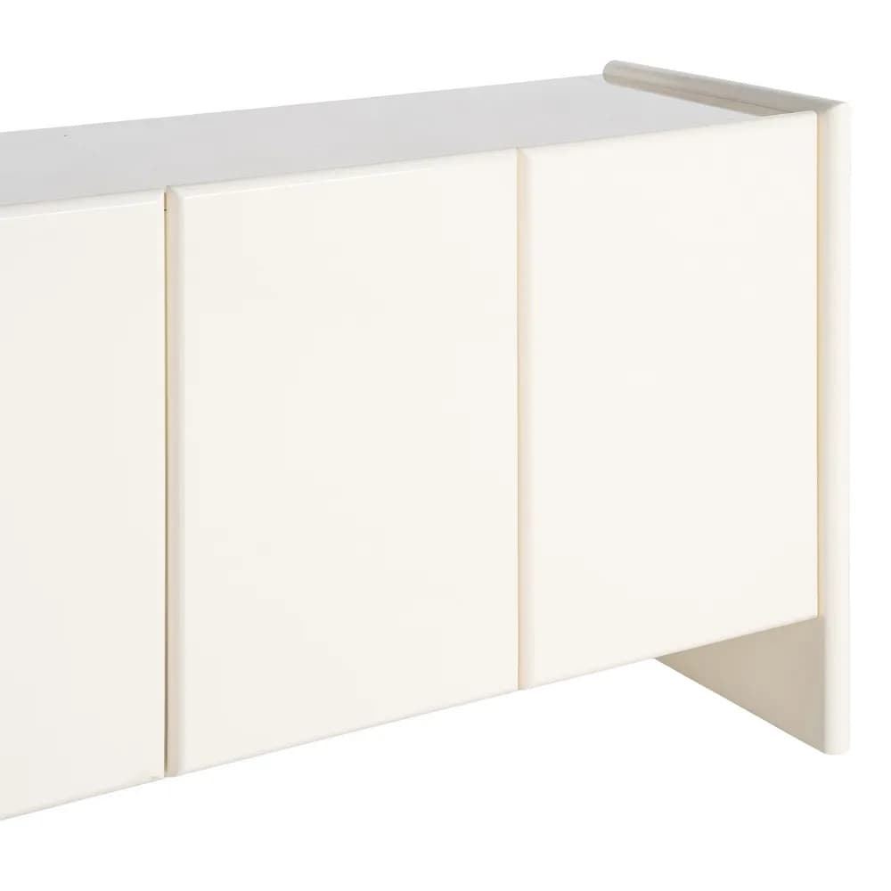 Aparador lacado crema mármol-DM salón 163 x 45 x 75 cm - Imagen 3