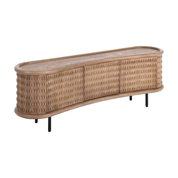 Aparador natural madera de mango salón 168 x 40 x 58 cm - Imagen 1