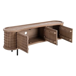 Aparador natural madera de mango salón 168 x 40 x 58 cm - Imagen 2