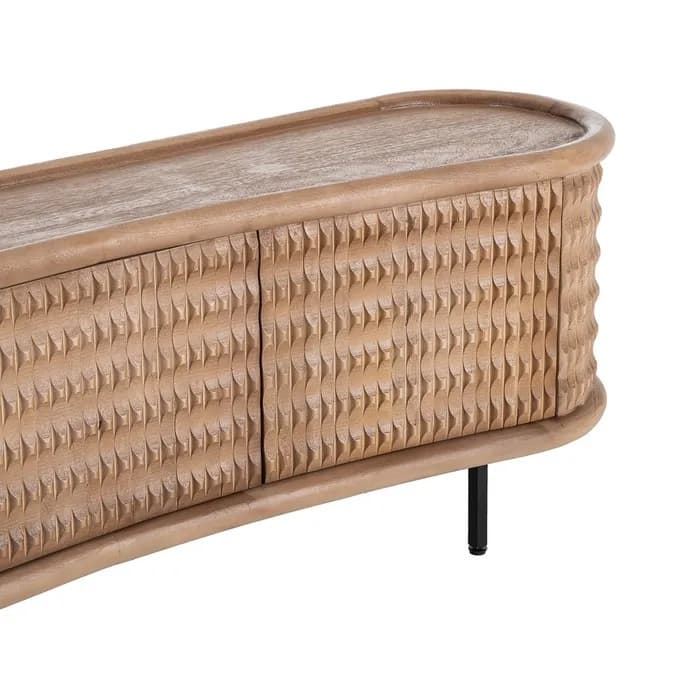 Aparador natural madera de mango salón 168 x 40 x 58 cm - Imagen 3