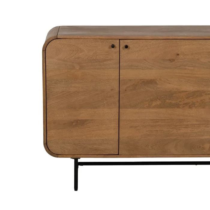 Aparador natural madera de mango salón 170 x 40 x 80 cm - Imagen 4