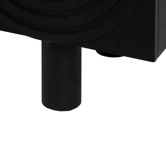 Aparador negro-oro madera/metal 160x40x80 cm - Imagen 6