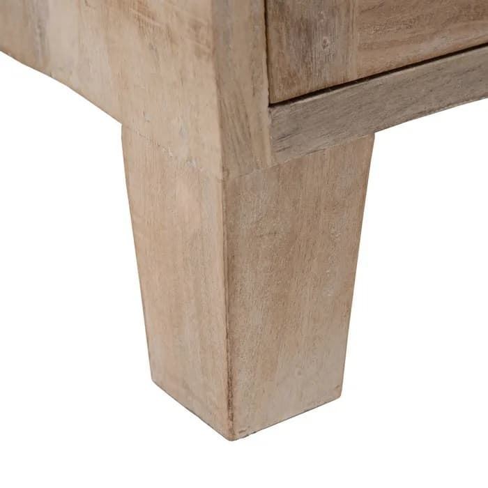 Aparador salón blanco rozado madera de mango 160x35x71 cm - Imagen 5