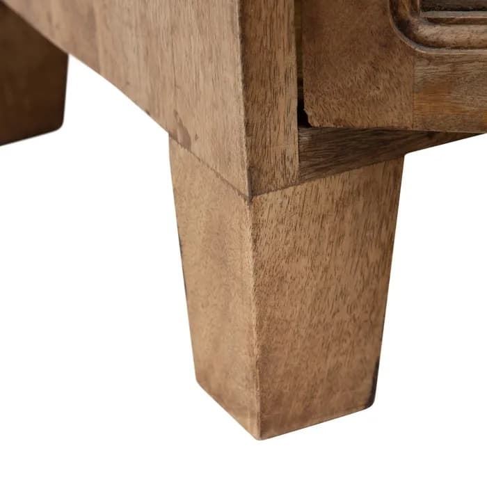 Aparador salón natural madera de mango 160x35x71 cm - Imagen 5