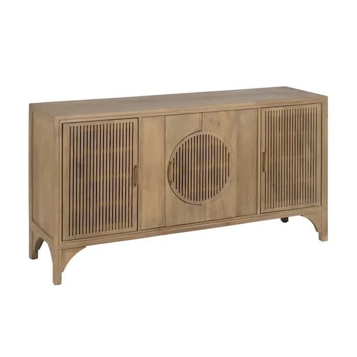 Aparador salón natural madera de mango 166x46x87 cm - Imagen 1