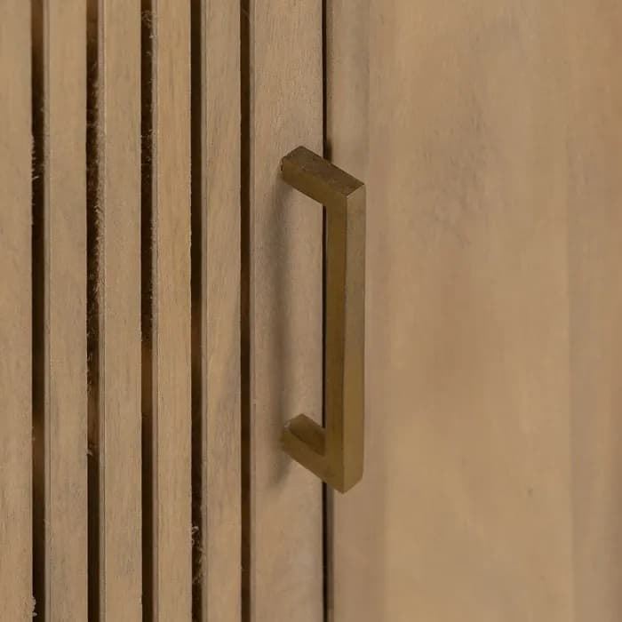 Aparador salón natural madera de mango 166x46x87 cm - Imagen 7