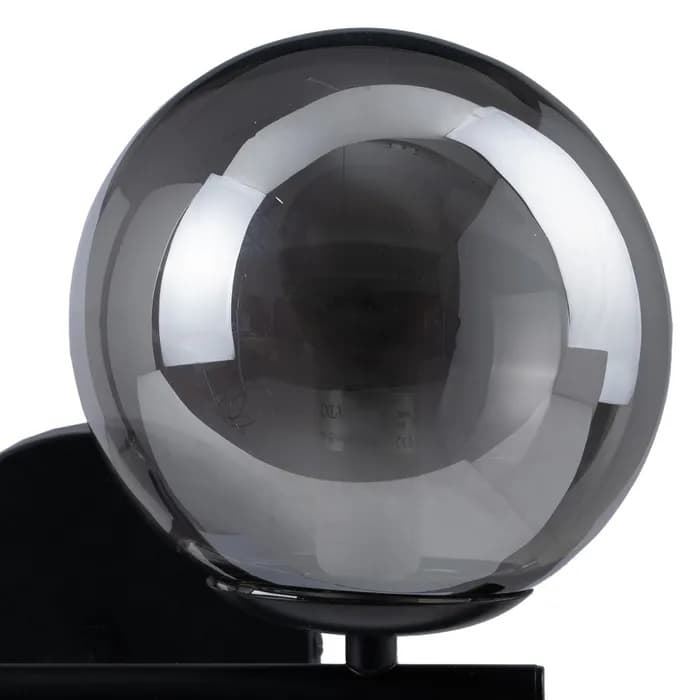 Aplique pared negro metal-cristal 27.50x20x20 cm - Imagen 2