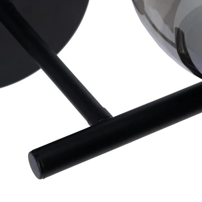Aplique pared negro metal-cristal 27.50x20x20 cm - Imagen 3