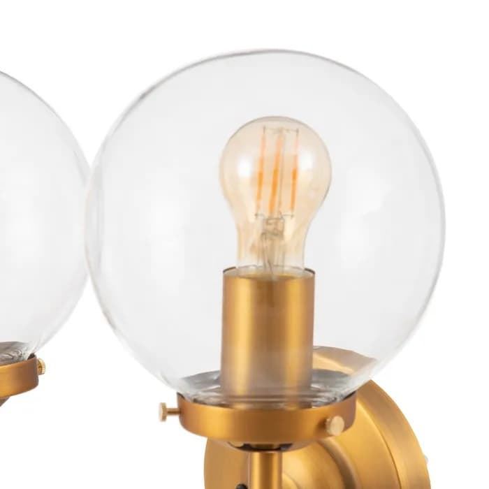 Aplique pared oro metal/cristal 33x23.50x32.50 cm - Imagen 3