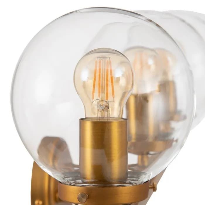 Aplique pared oro metal-cristal 60x20 cm - Imagen 2
