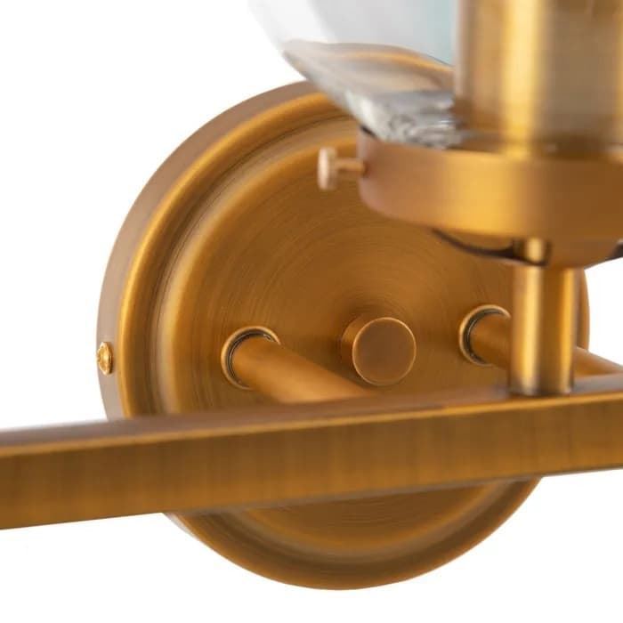 Aplique pared oro metal-cristal 60x20 cm - Imagen 3