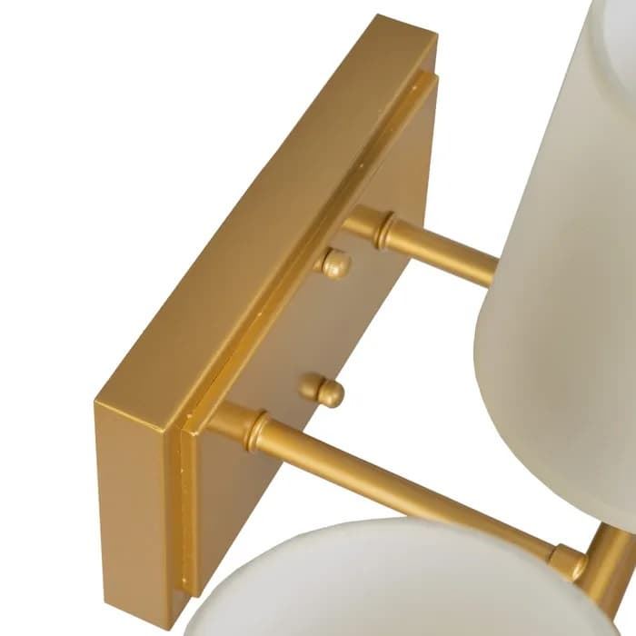 Aplique pared oro metal/tejido moderno 58x20x31.50 cm - Imagen 5