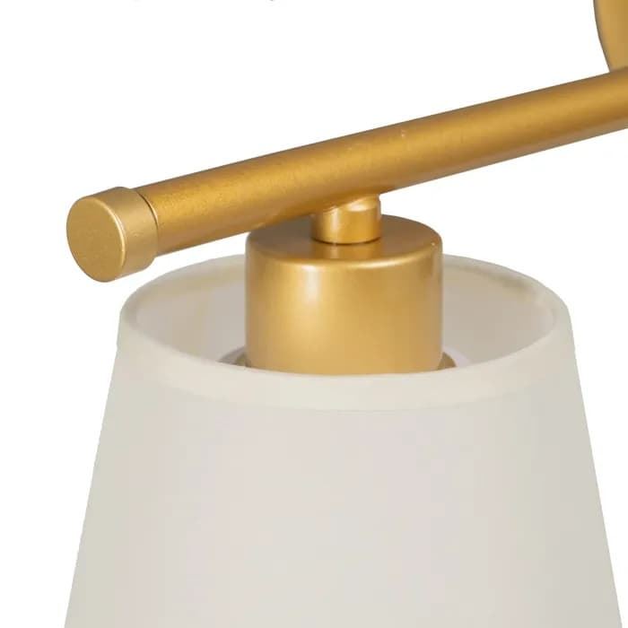 Aplique pared oro metal/tejido moderno 82x20x25 cm - Imagen 3