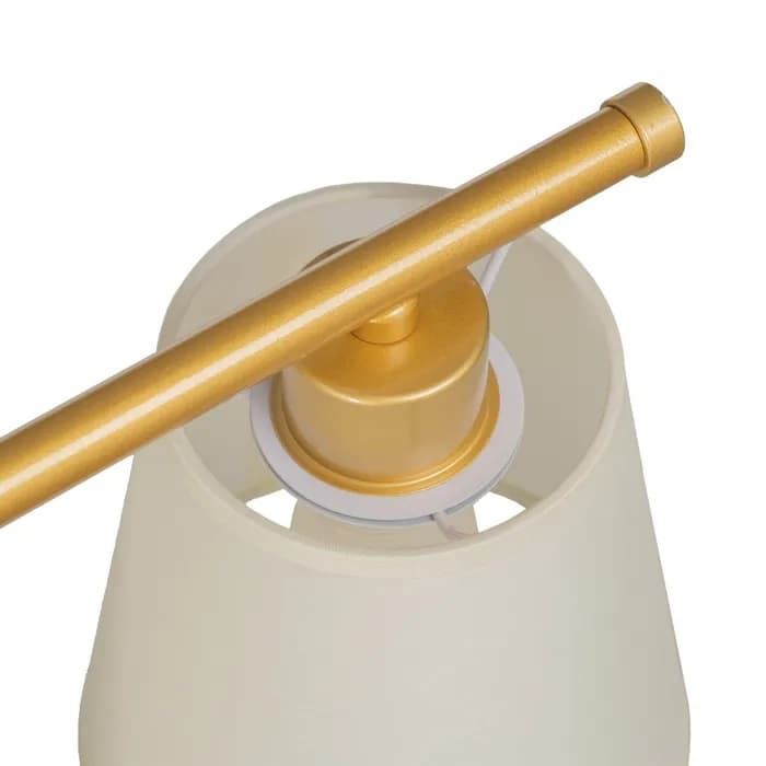 Aplique pared oro metal/tejido moderno 82x20x25 cm - Imagen 4