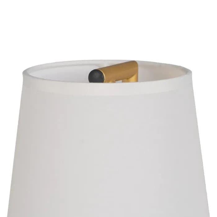Aplique pared oro-negro metal/tejido 32x16x64 cm - Imagen 3