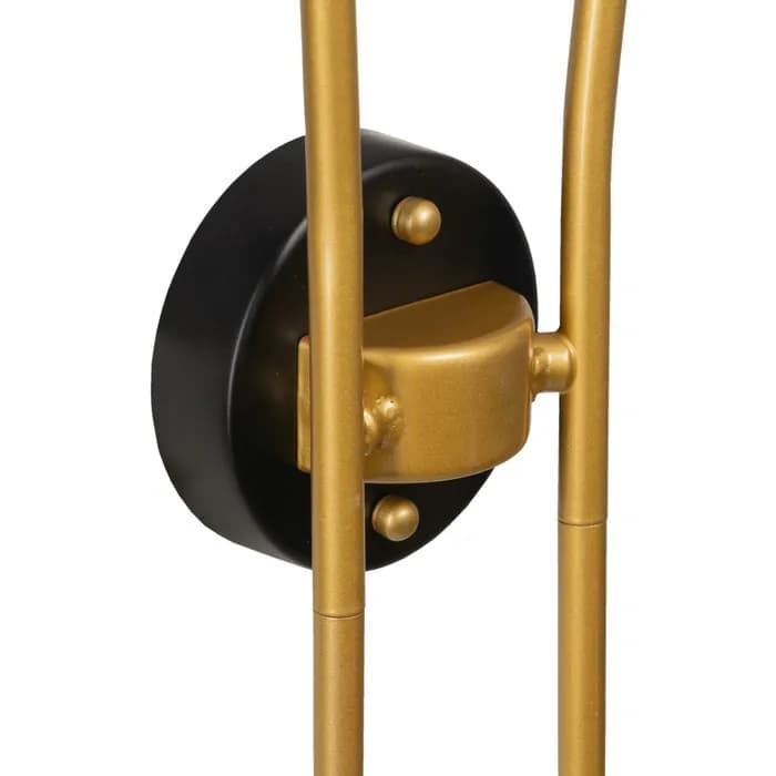 Aplique pared oro-negro metal/tejido 32x16x64 cm - Imagen 4