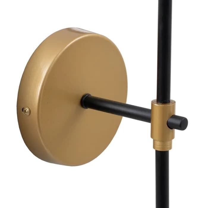 Aplique pared oro-negro tejido/metal 12x15x36 cm - Imagen 3