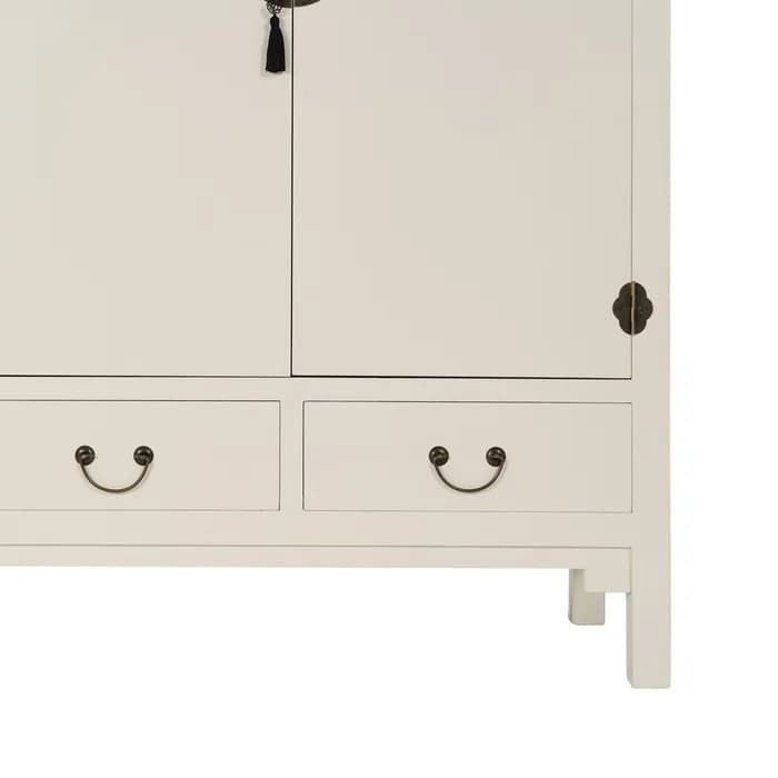 Armario blanco madera "Oriente" 100 x 45 x 160 cm - Imagen 4