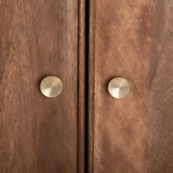 Armario marrón madera de mango 88x37x109 cm - Imagen 3
