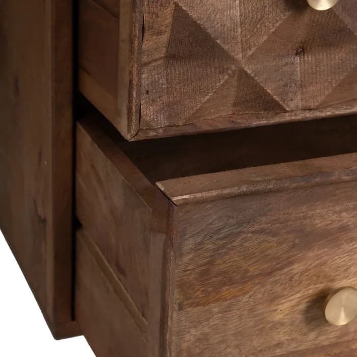 Armario marrón madera de mango 88x37x109 cm - Imagen 4