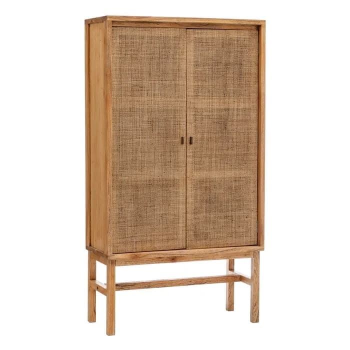 Armario miel madera mindi 90x165x38 cm - Imagen 1