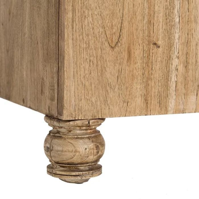 Armario natural madera mindi 110x45x120 cm - Imagen 4