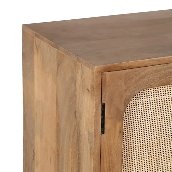 Armario salón natural madera/ratán 87x40x120 cm - Imagen 3