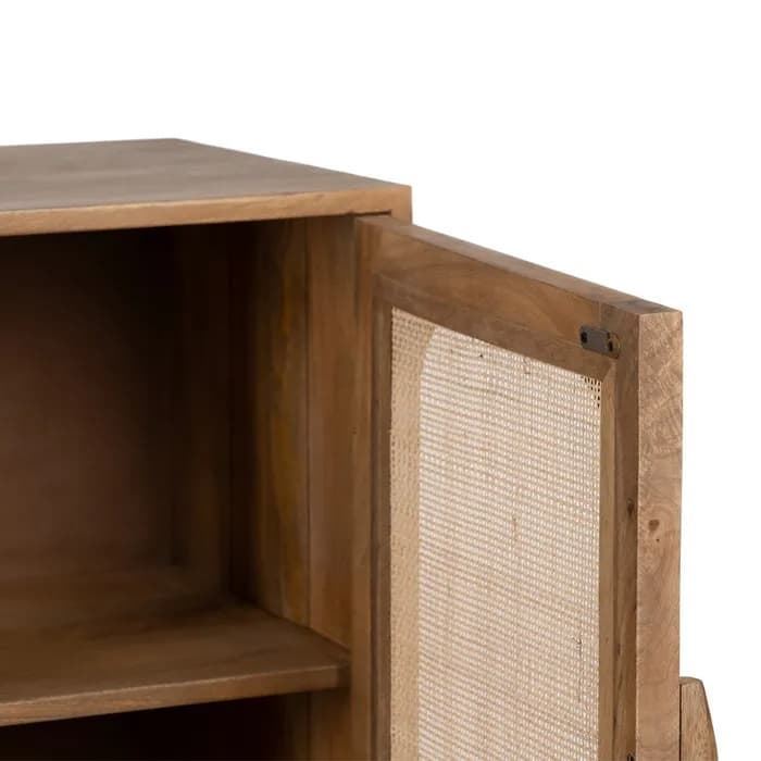 Armario salón natural madera/ratán 87x40x120 cm - Imagen 5