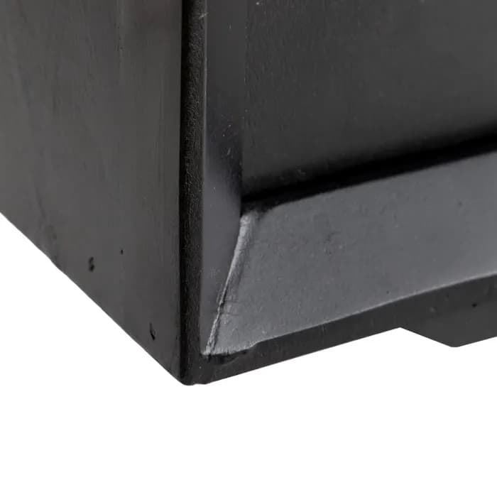 Armario salón negro madera de mango 135x40x148 cm - Imagen 6