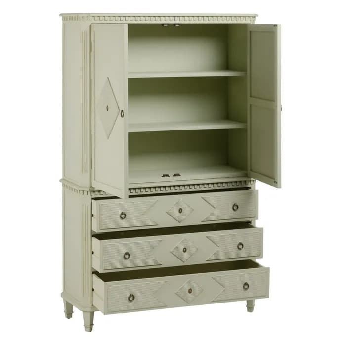 Armario verde claro DM/madera 110x40x180 cm - Imagen 2