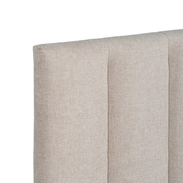 Cabecero beige tejido dormitorio 160 x 8 x 100 cm - Imagen 2