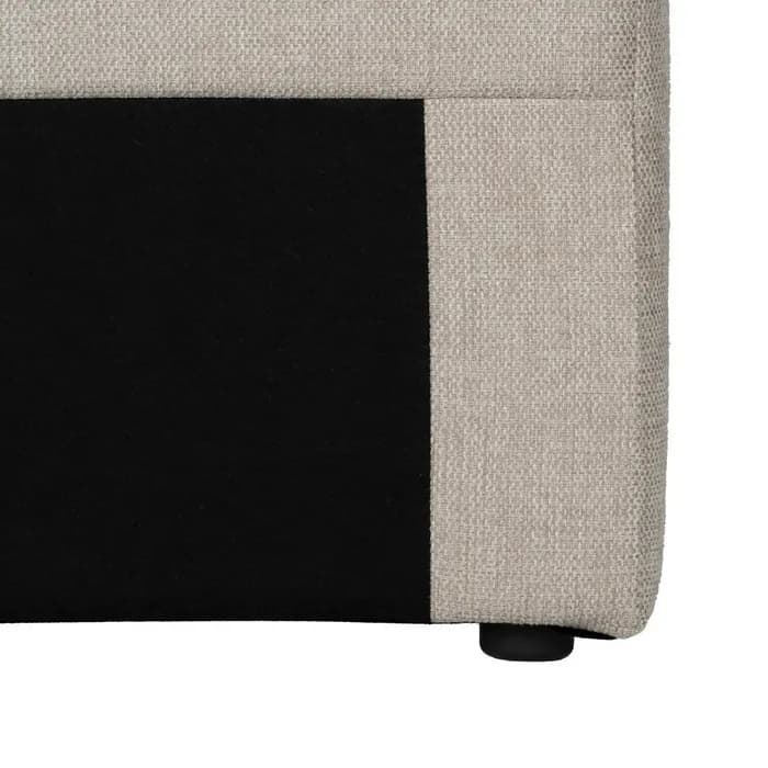 Cabecero beige tejido dormitorio 190 x 8 x 100 cm - Imagen 3