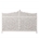Cabecero blanco rozado DM-madera 180x123 cm - Imagen 1