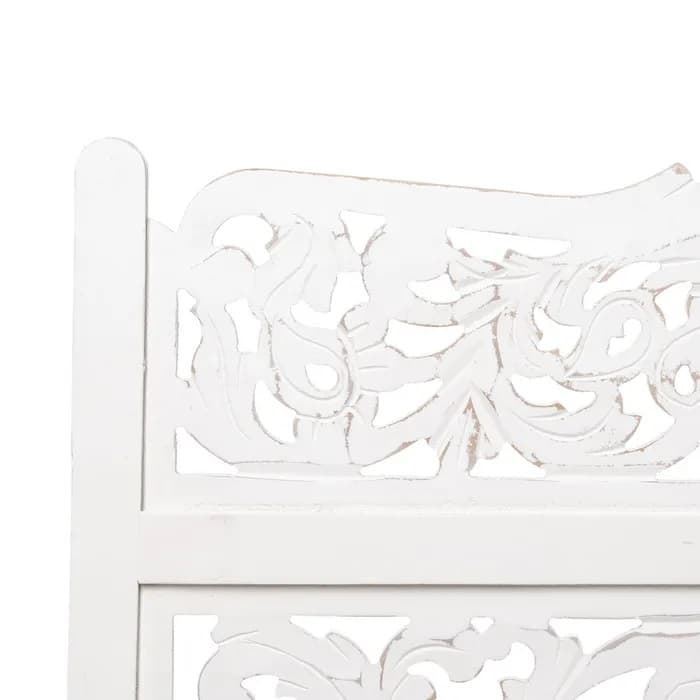 Cabecero blanco rozado DM-madera 180x123 cm - Imagen 2