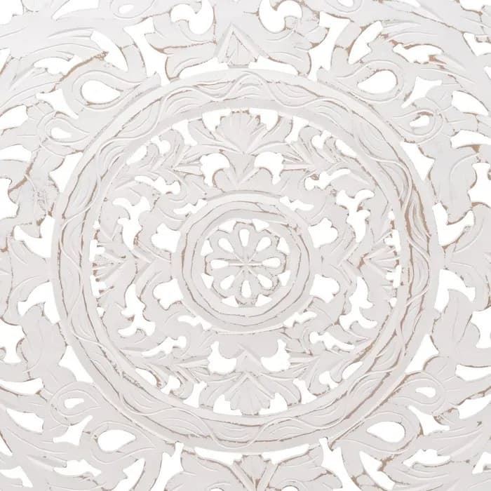 Cabecero blanco rozado DM-madera 180x123 cm - Imagen 3