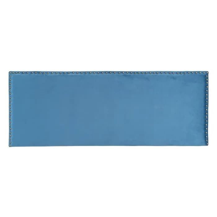 Cabecero dormitorio azul tejido 160x6x60 cm - Imagen 1