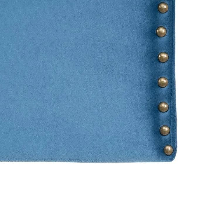 Cabecero dormitorio azul tejido 160x6x60 cm - Imagen 3