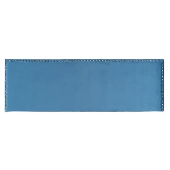 Cabecero dormitorio azul tejido 180x6x60 cm - Imagen 1