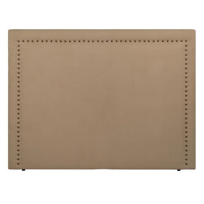 Cabecero dormitorio beige tejido 165x7x130 cm - Imagen 1