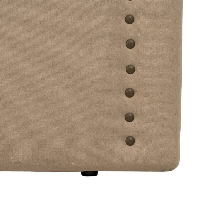 Cabecero dormitorio beige tejido 165x7x130 cm - Imagen 3