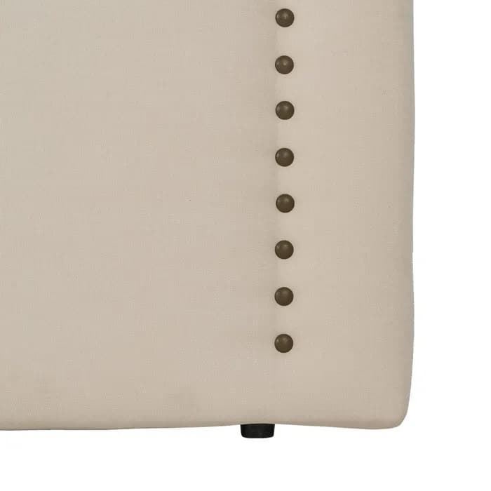 Cabecero dormitorio crema tejido 165x7x130 cm - Imagen 3