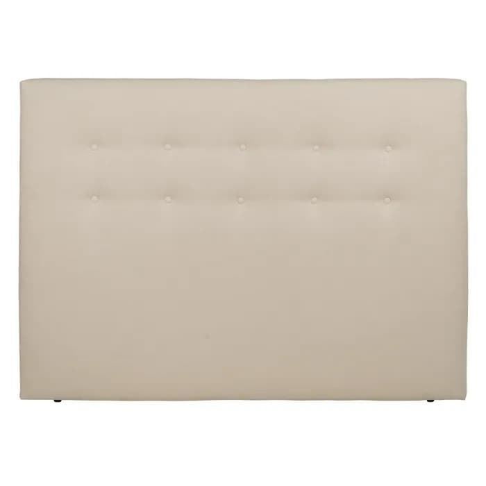 Cabecero dormitorio crema tejido 165x8x125 cm - Imagen 1