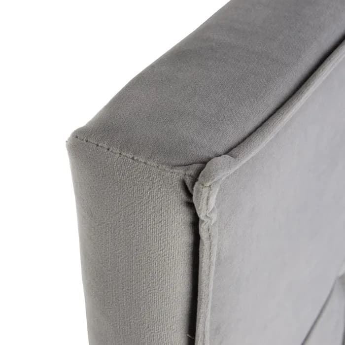 Cabecero dormitorio gris tejido 180x7x64 cm - Imagen 2